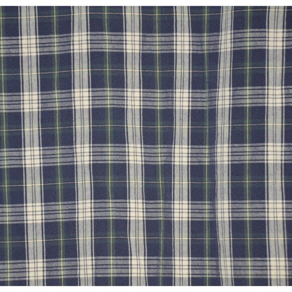 L.L. Bean Vintage Mens XXL Tall Blue Plaid Button Up Long Sleeve Shirt Cotton - Picture 5 of 7